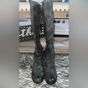 Women's Gray wash Boots glitter back 
Southern Fried Chics